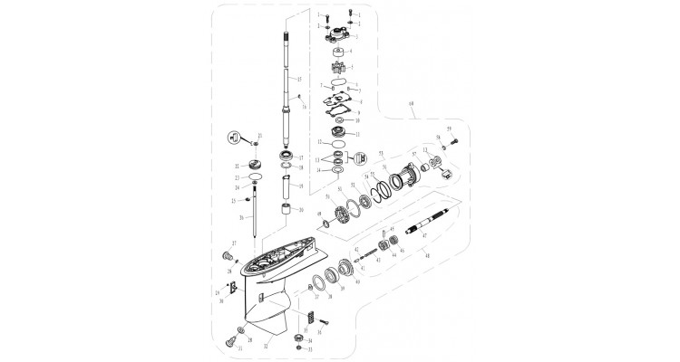 PARSUN F60 Lower casing and drive 1